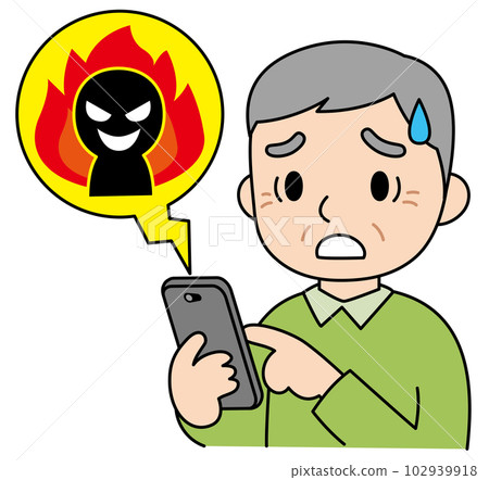 Trouble with a smartphone fire Grandfather 102939918