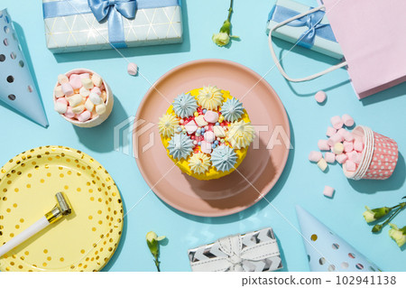 Concept of Happy Birthday, holiday Birthday cake Concept of Happy Birthday, holiday Birthday cake 102941138