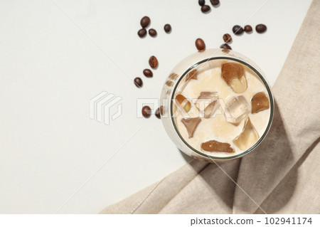 Cold drink for refreshing - ice coffee, space for text 102941174