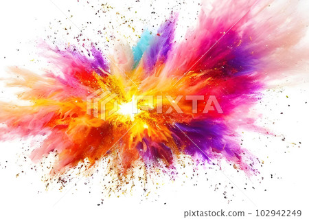 Image of colorful explosions, ink, paint, white Image of colorful explosions, ink, paint, white 102942249