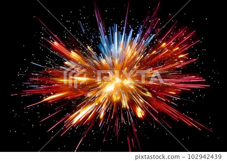 Colorful explosion image ink paint black 102942439