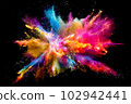 Colorful explosion image ink paint black Colorful explosion image ink paint black 102942441