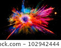 Colorful explosion image ink paint black Colorful explosion image ink paint black 102942444