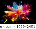 Colorful explosion image ink paint black Colorful explosion image ink paint black 102942451