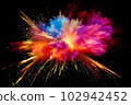 Colorful explosion image ink paint black Colorful explosion image ink paint black 102942452