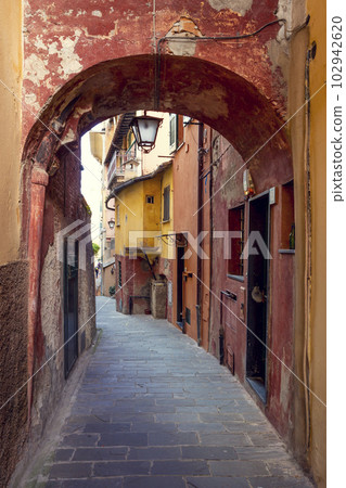 Street of old town in Portofino, Italy 102942620