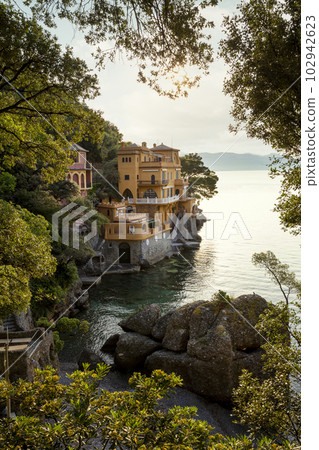 Luxury villas on the coast in Portofino, Liguria, Italy Luxury villas on the coast in Portofino, Liguria, Italy 102942623