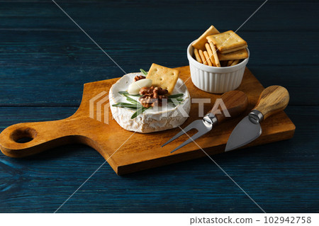 Concept of delicious French food - Camembert cheese Concept of delicious French food - Camembert cheese 102942758