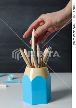 Concept of school and education with blackboard Concept of school and education with blackboard 102942808