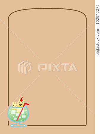 Vanilla ice cream rabbit topping cream soda & framed material vertical type 8 Vanilla ice cream rabbit topping cream soda & framed material vertical type 8 102943275