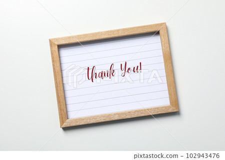 Words of gratitude, gratitude concept, text Thank you 102943476