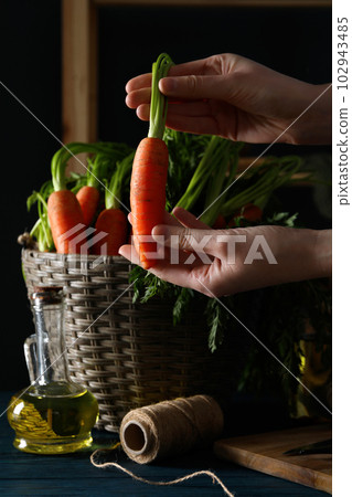 Concept of ingredient for healthy eating and nutrition - carrot 102943485