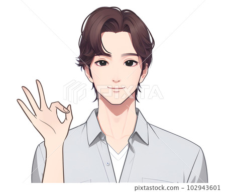 Illustration material set of men 102943601