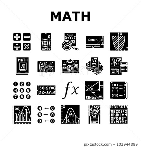 math education school science icons set vector 102944889