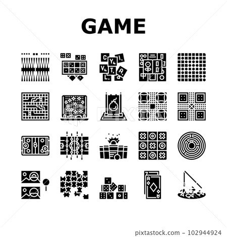 game table play board icons set vector 102944924