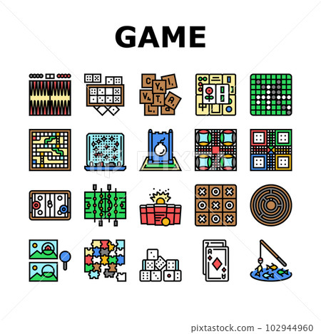 game table play board icons set vector 102944960