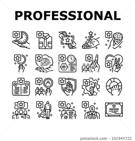 professional worker person job icons set vector professional worker person job icons set vector 102945722