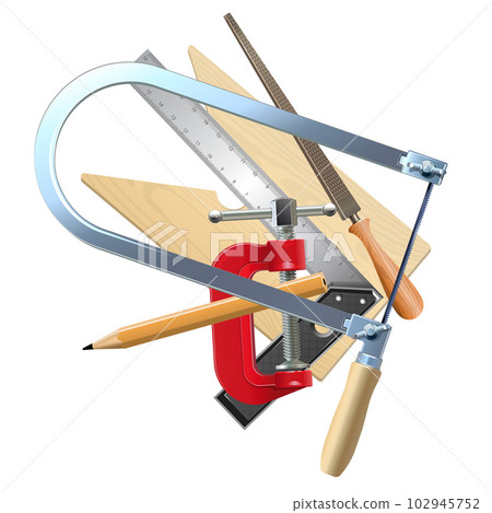 Vector Tools Kit Concept with Jigsaw 102945752