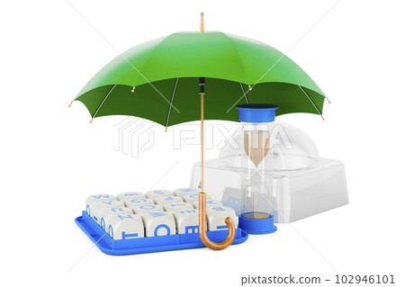 Boggle Board Game under umbrella. 3D rendering Boggle Board Game under umbrella. 3D rendering 102946101