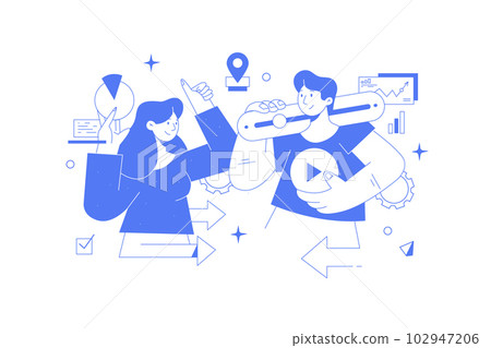 Video game show abstract concept vector illustration Video game show abstract concept vector illustration 102947206