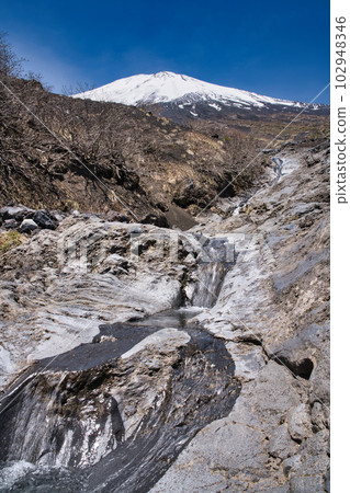 Mt. Fuji fantasy waterfall Mt. Fuji fantasy waterfall 102948346