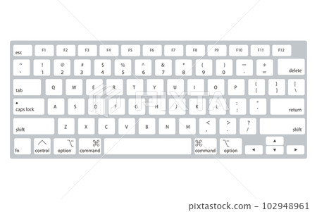 Illustration of a computer keyboard (US type keyboard) 102948961