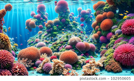 AI-generated image [Nature] Coral in the sea 102950605