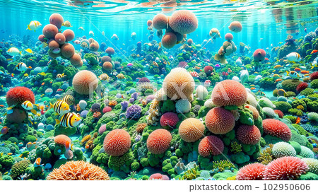 AI-generated image [Nature] Coral in the sea 102950606