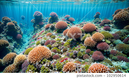 AI-generated image [Nature] Coral in the sea 102950614