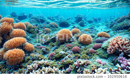 AI-generated image [Nature] Coral in the sea 102950616