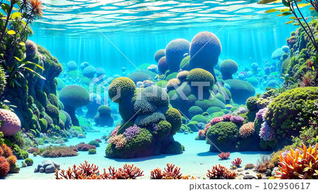 AI-generated image [Nature] Coral in the sea 102950617