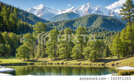 人工智能生成的圖像 [自然] 土地和森林景觀 102951283