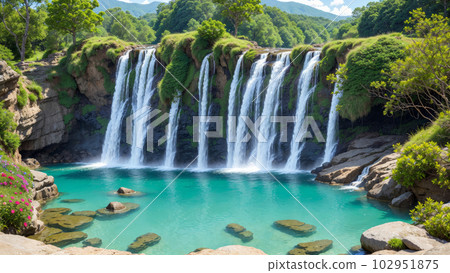 AI-generated image [Nature] Waterfall scenery 102951875