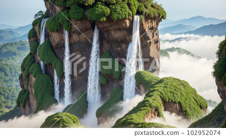 AI-generated image [Nature] Waterfall scenery 102952074