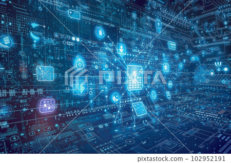 Virtual network image, generative AI Virtual network image, generative AI 102952191