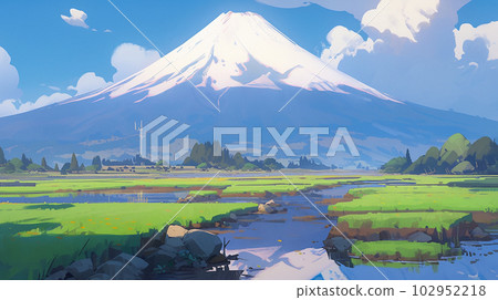 夏天的富士山（AI） 102952218