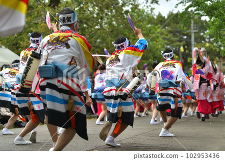 阿波舞春節“德島城阿波舞”著名男子舞蹈 102953436