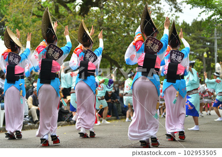阿波舞春節“德島城阿波舞”著名女子舞蹈 阿波舞春節“德島城阿波舞”著名女子舞蹈 102953505