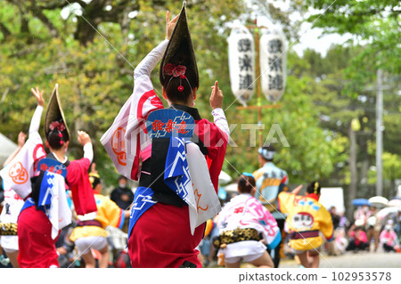 阿波舞春節“德島城阿波舞”著名女子舞蹈 阿波舞春節“德島城阿波舞”著名女子舞蹈 102953578
