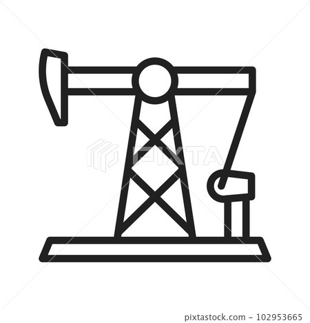 Pump Jack icon vector image. 102953665
