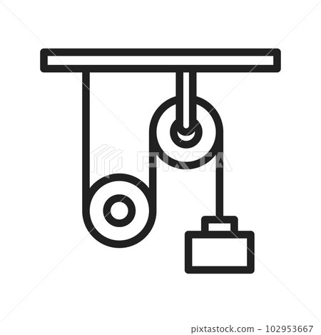 Pulley icon vector image. Pulley icon vector image. 102953667