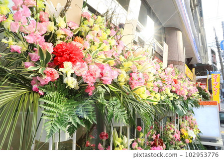 New opening celebration stand flower 102953776