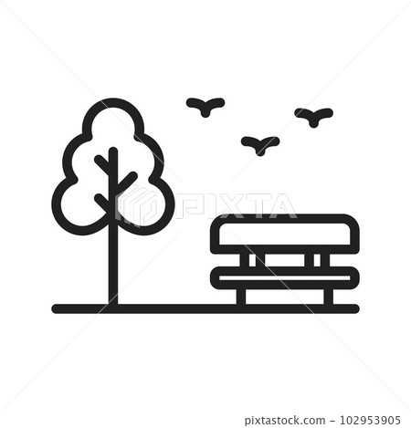 Park icon vector image. 102953905