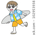 man with surfboard 102953938