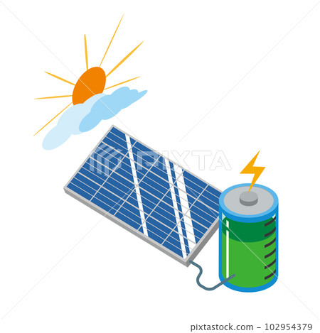 太陽能發電及蓄電池圖片 102954379