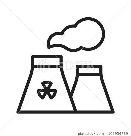 Nuclear Plant icon vector image. 102954789