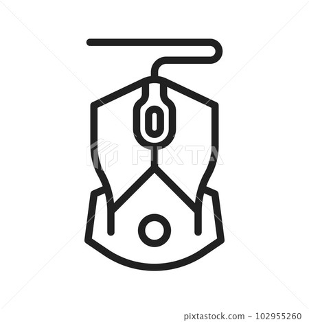 Mouse icon vector image. 102955260