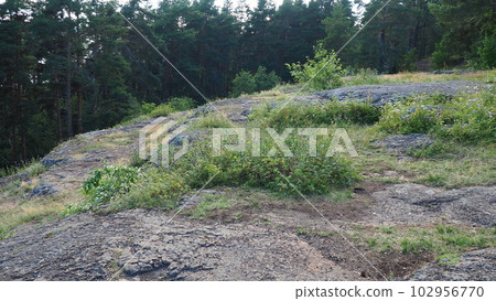 The devil's chair is a rocky tract, a geological monument of nature, located on the slope of Vaara Mountain, a former volcano. It is located in Petrozavodsk, Solomennoe, on the coast of Lake Onega. 102956770