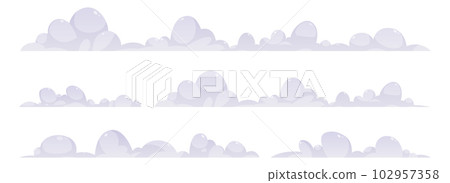 Cartoon clouds collection vector illustration isolated on white background Cartoon clouds collection vector illustration isolated on white background 102957358