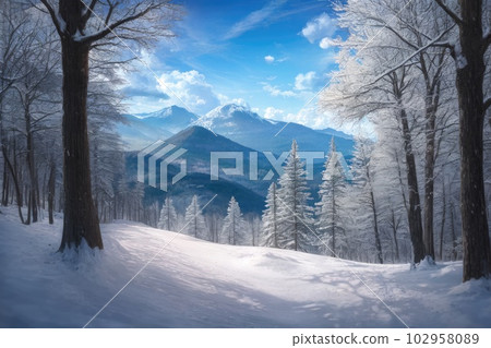 《AI影像》大自然的雪景 《AI影像》大自然的雪景 102958089